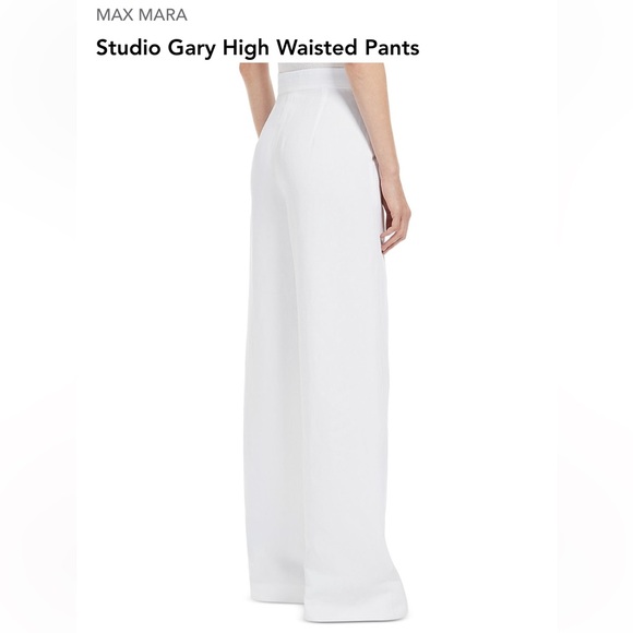 MaxMara Studio white wide leg pants size 6